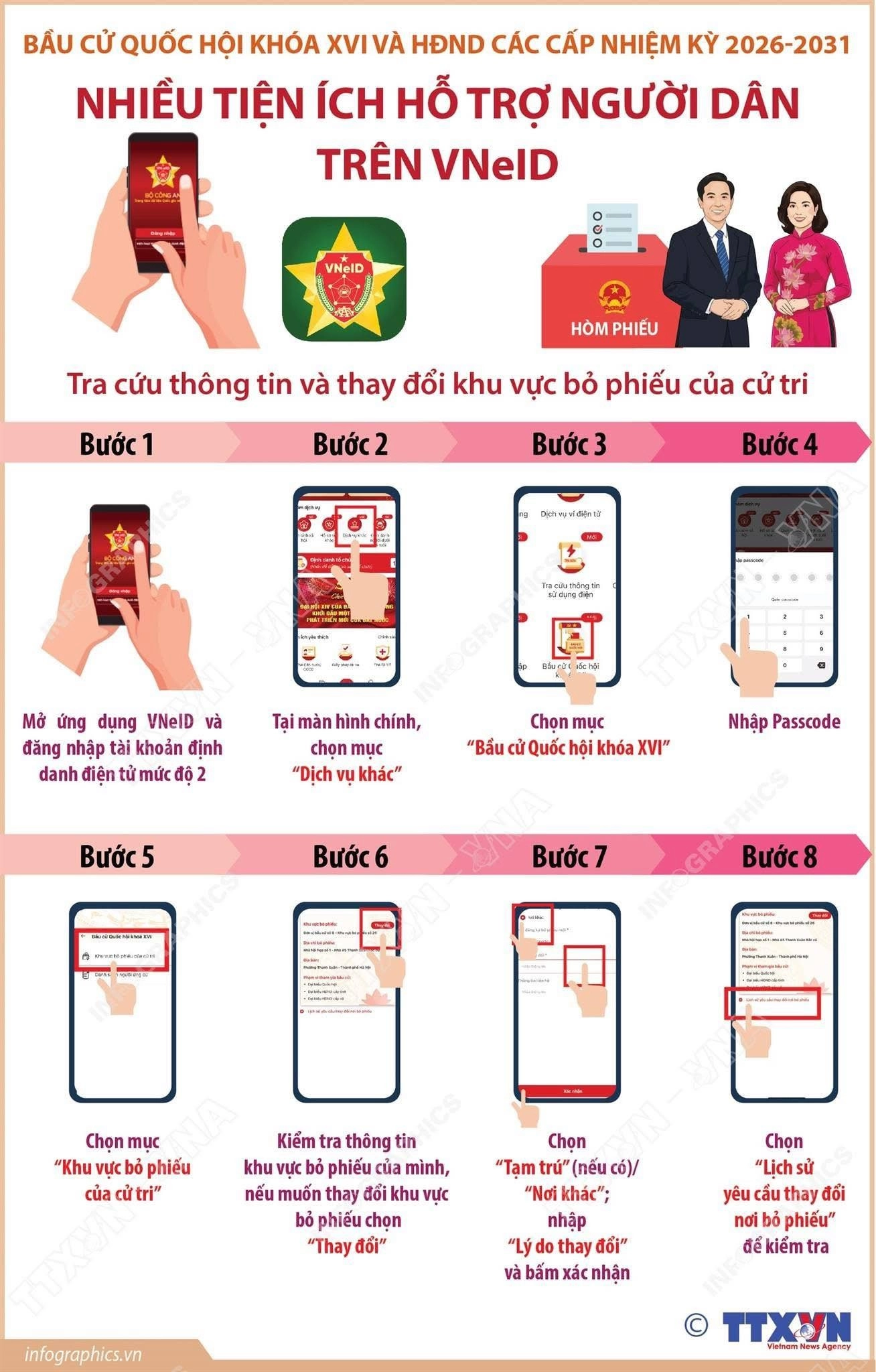 Cách Tra Cứu Thông Tin Và Thay Đổi Khu Vực Bỏ Phiếu Bầu Cử Trên VNeID