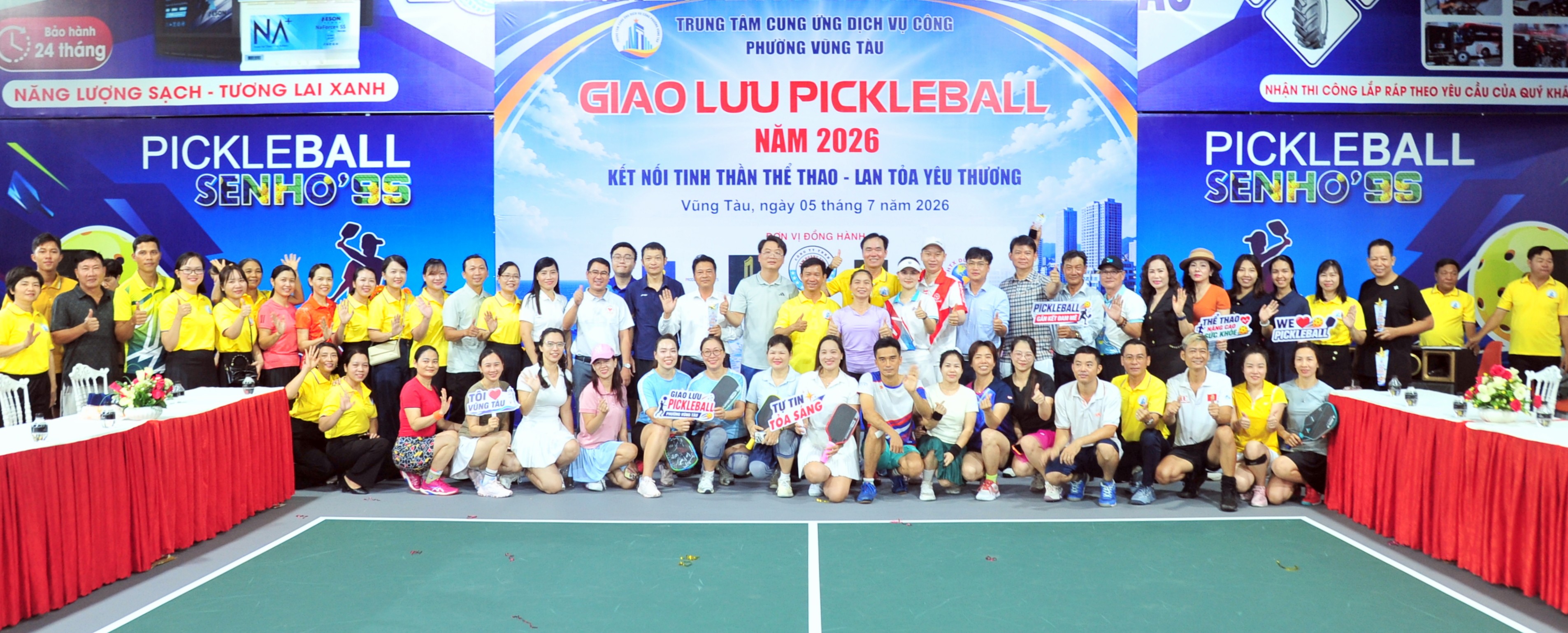 Sôi nổi Chương trình Giao lưu Pickleball phường Vũng Tàu - Gây quỹ tri ân gia đình chính sách