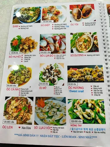 Menu quán