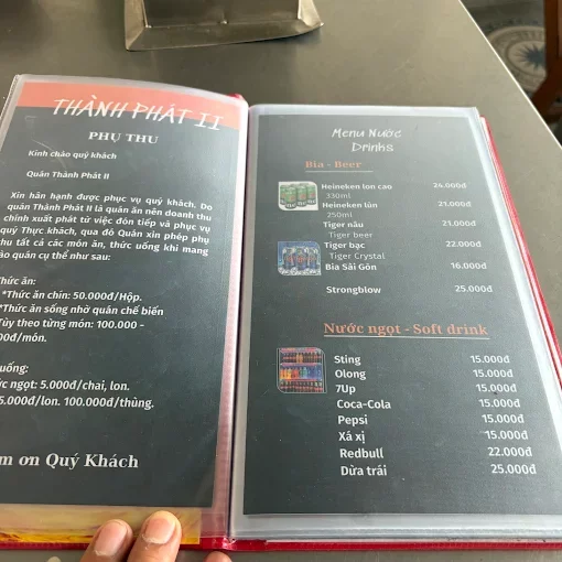 Menu quán