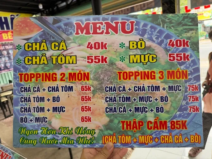 Menu quán