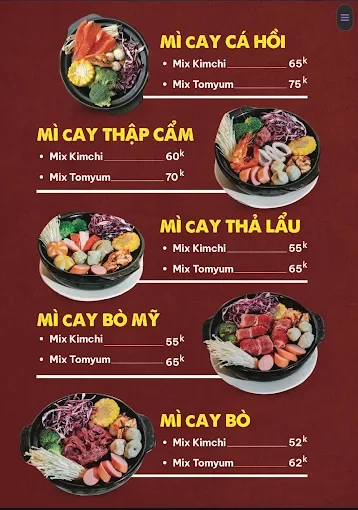 Menu quán