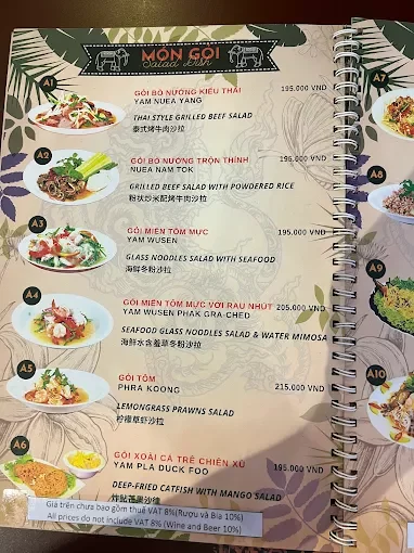 Menu quán