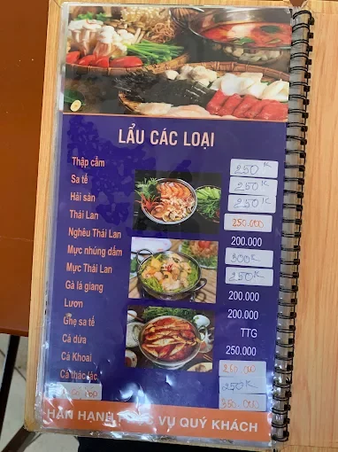 Menu quán