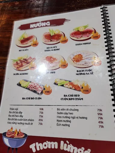 Menu quán