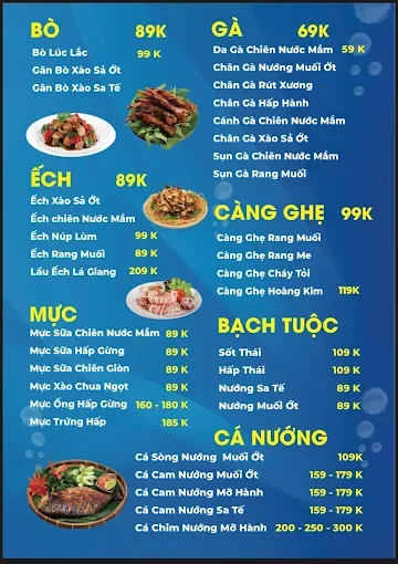 Menu quán