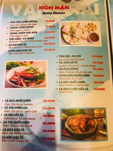 Menu quán